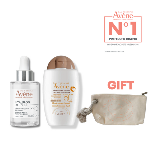 Hyaluron Activ B3 Serum + Mineral Tinted Fluid Sunscreen + Free Pouch