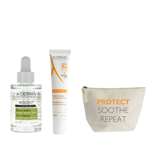 Biology Hyalu Serum + Protect Invisible Fluid Sunscreen + Free Pouch