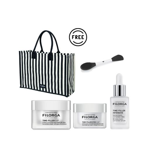Time Fller Cream + Time Filler Intensive Serum + Time Filler Eyes + Free Filorga Summer Bag + Free Filorga Face Brush